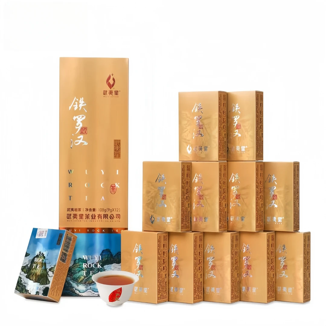 武夷星四大名枞铁罗汉竖条装108g12泡武夷岩茶