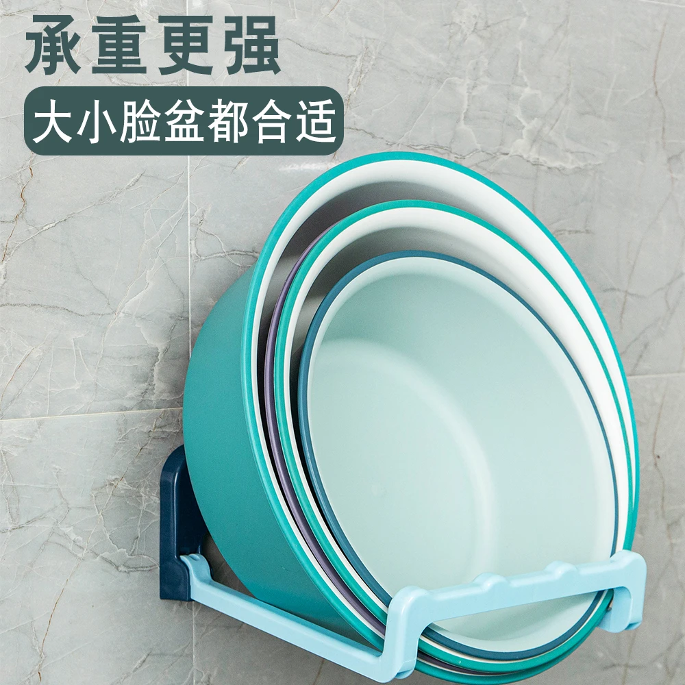 脸盆置物架+粘钩缩小浴室空间干净整洁zb