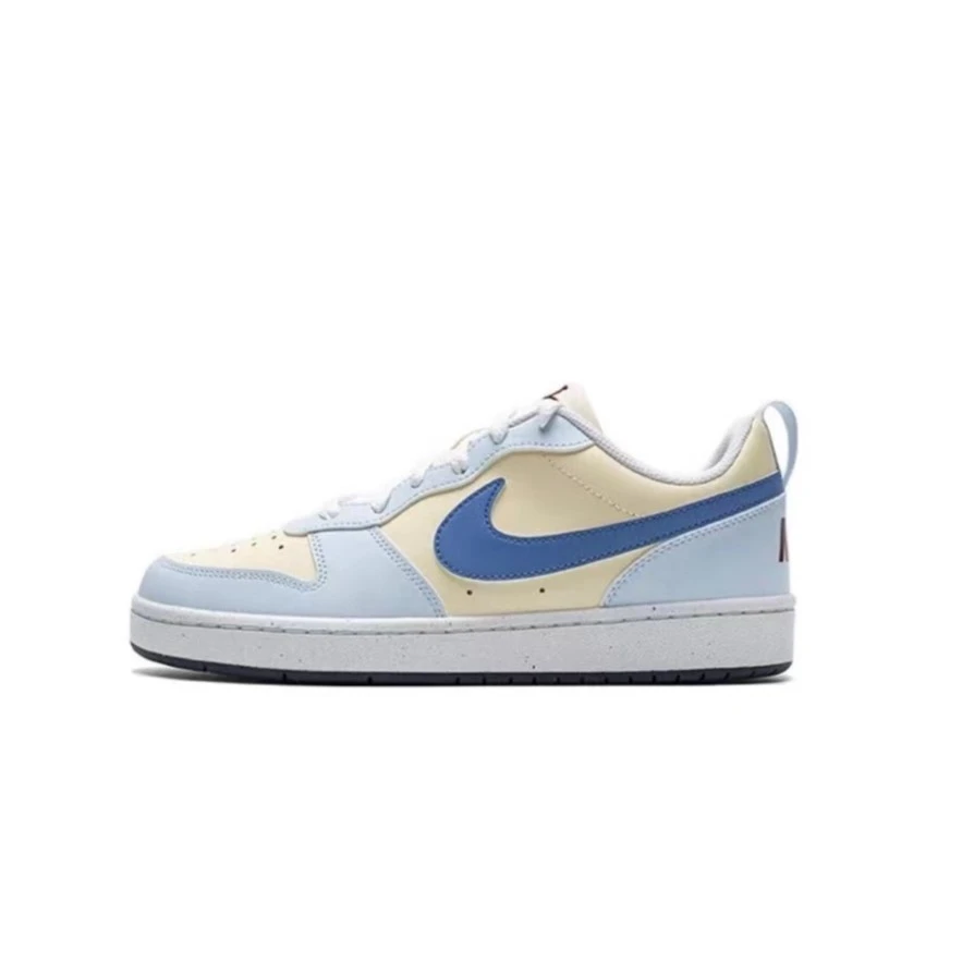 耐克/Nike Court Borough GS 女子蓝黄低帮板鞋 FV8120-141