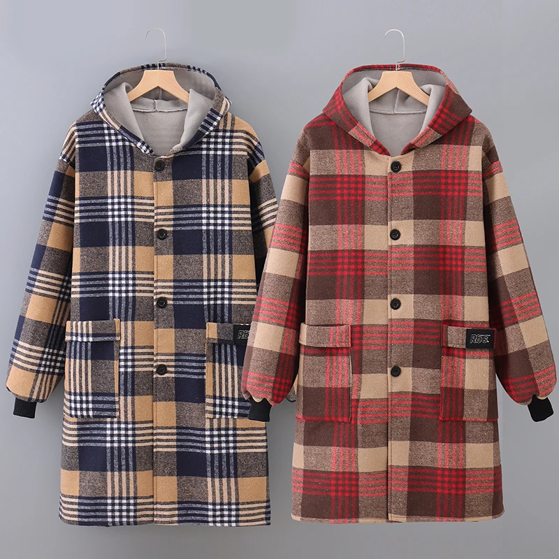 冬季加厚保暖长袖正穿连帽外穿上班女围裙厨房家用大褂加绒工作服