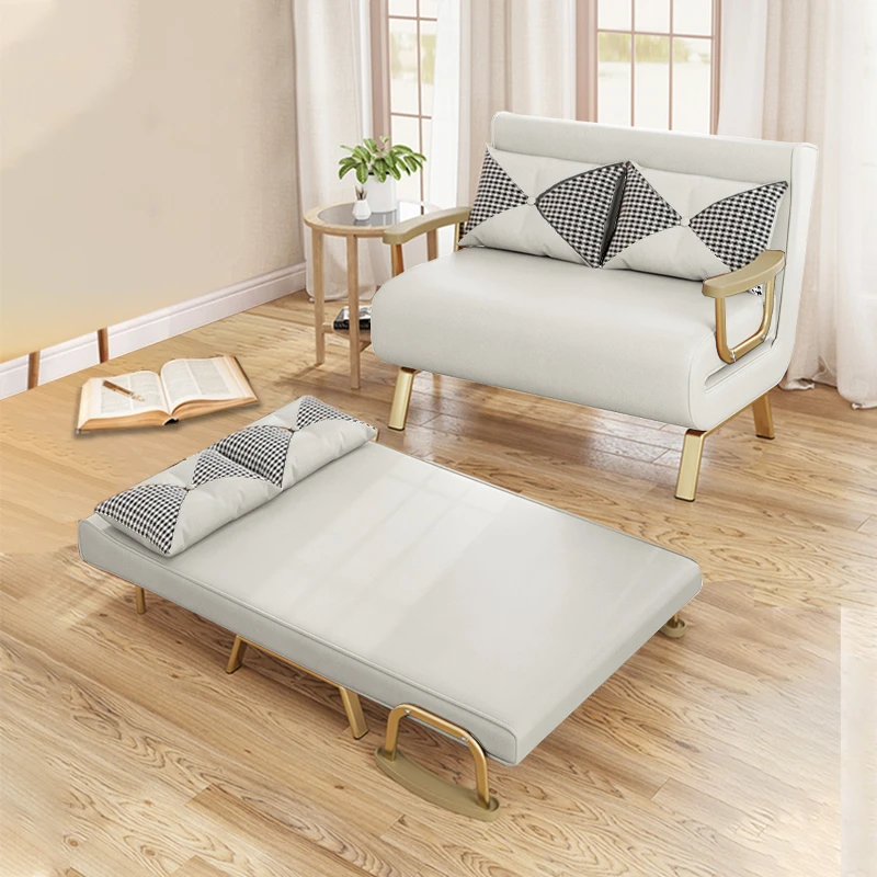 简约奶油风沙发床折叠两用客厅小户型可坐可躺网红款书房阳台沙发