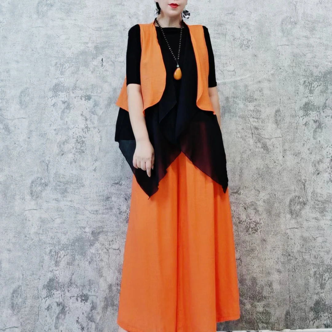 6279大码休闲胖mm衬衫宽松气质上衣时尚夏季舒适百搭休闲裤套装女