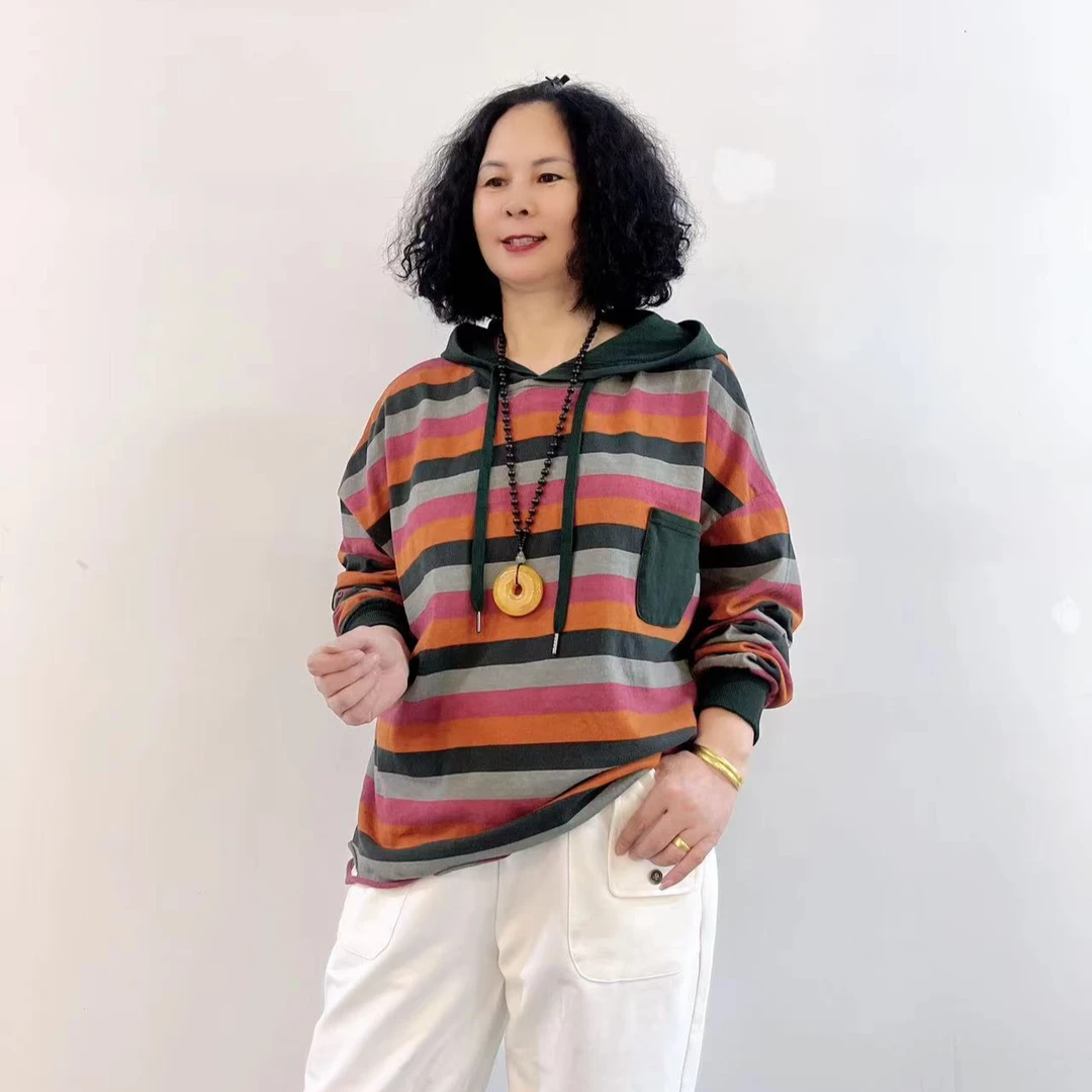 粉条纹破洞卫衣（建议160斤内）不规则