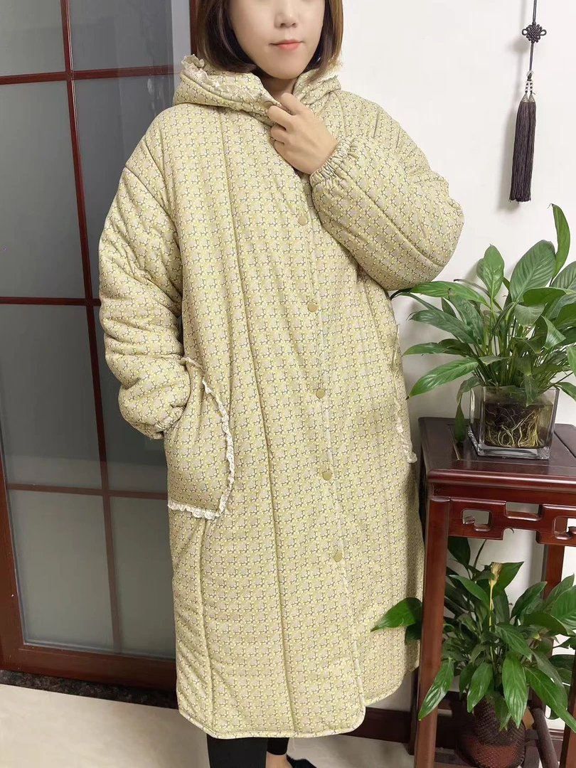 新款爆款新疆棉花衣300g（牛油果）宽松显瘦家居服棉服冬季保暖