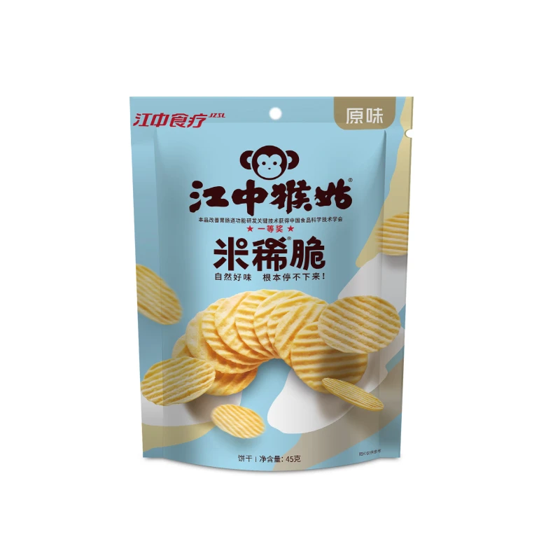 江中猴姑米稀脆追剧休闲零食45g*1办公室营养零食非油炸