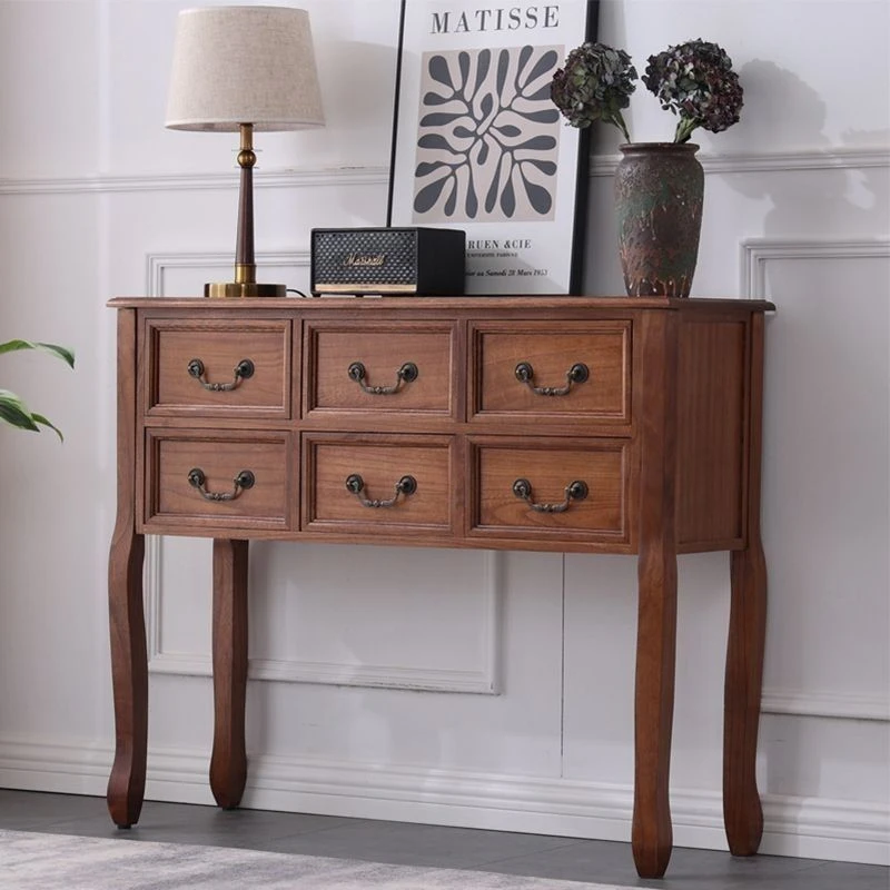 玄关柜美式实木斗柜房间收纳储物柜客厅靠墙走廊过道进门入户桌子