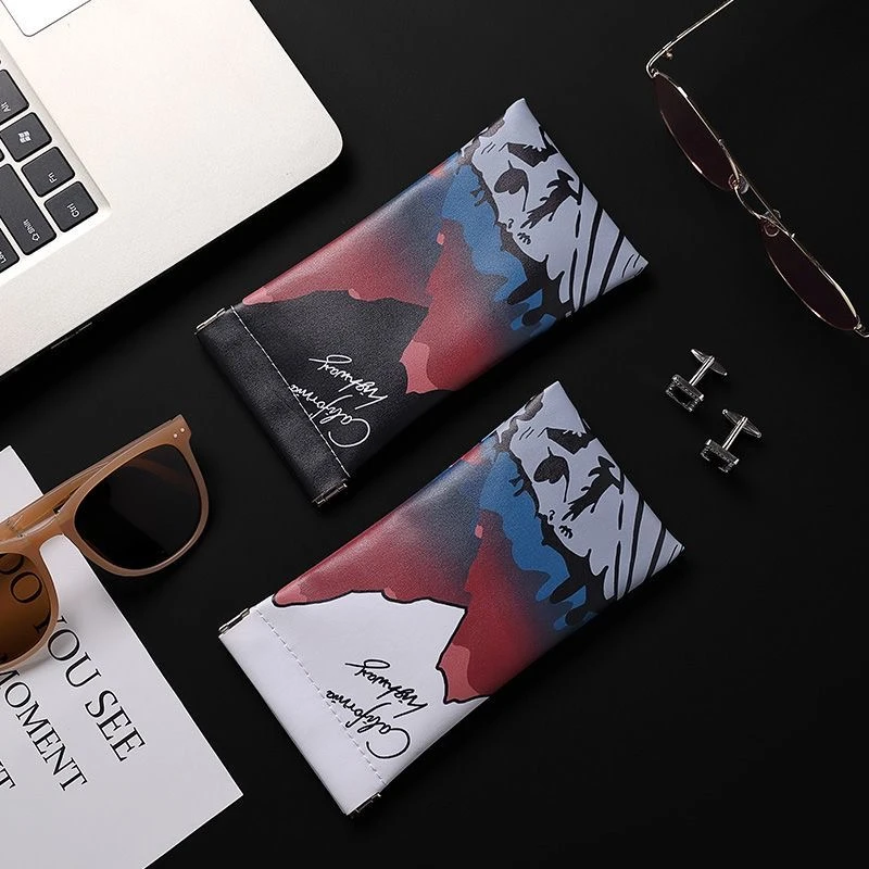 化妆包封口眼镜便携皮革耳机收纳袋随身迷你口红化妆品收纳小包