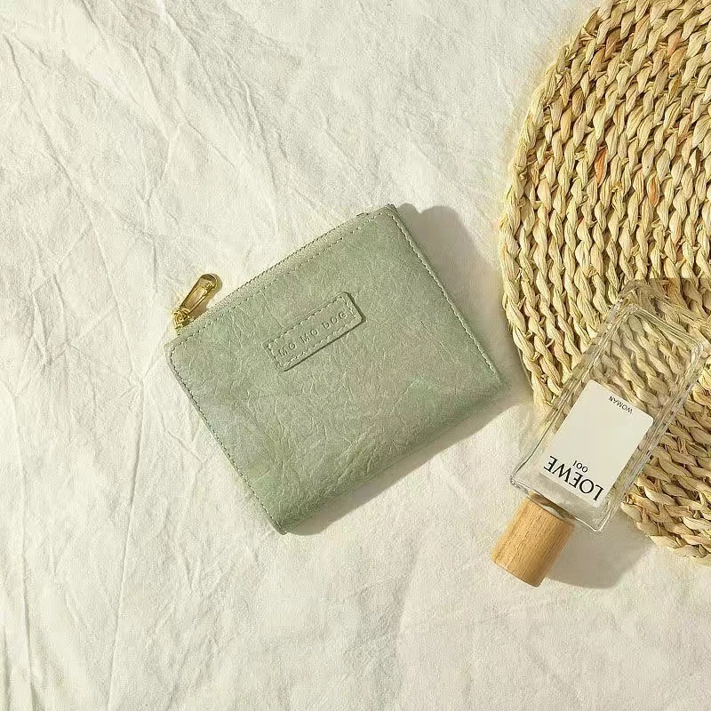 推! 复古小钱包~ins钱包女短款学生欧美清新折叠简约卡包文艺搭扣