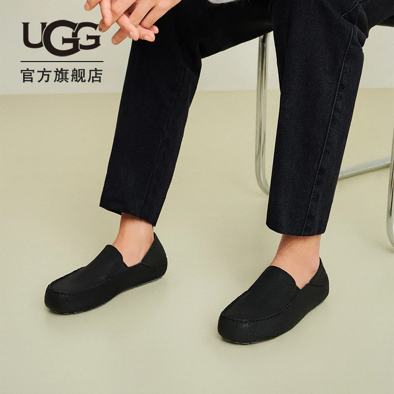 UGG春季男士休闲一脚蹬懒人鞋舒适平底鞋豆豆鞋乐福鞋 1108189