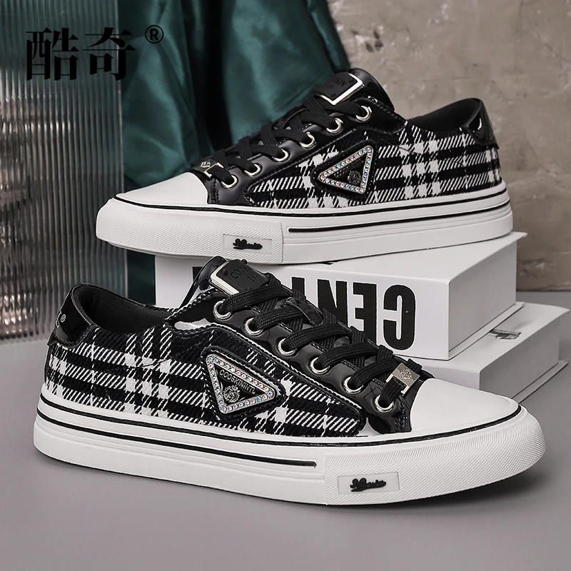 酷奇男鞋时尚休闲鞋新款春夏季男士百搭透气潮鞋英伦风高档运动鞋