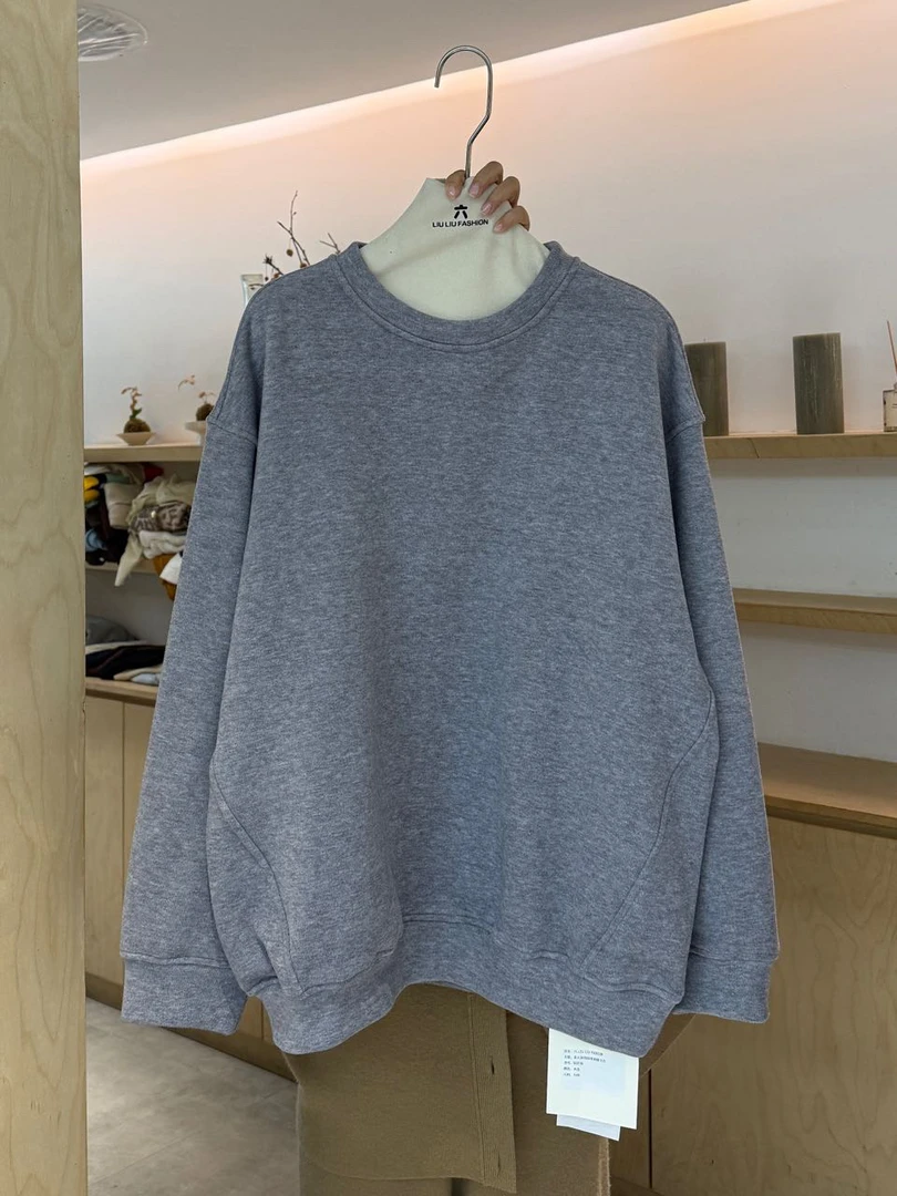 套头加绒加厚保暖卫衣#66373