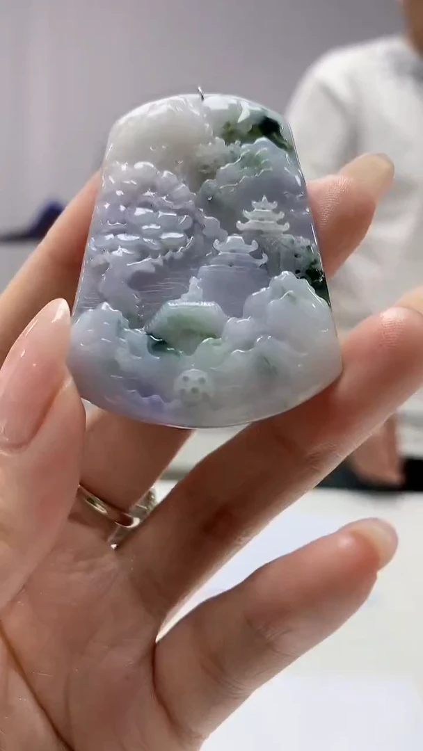 【闪购商品】定制翡翠未镶嵌5112DD-毛货吊坠37