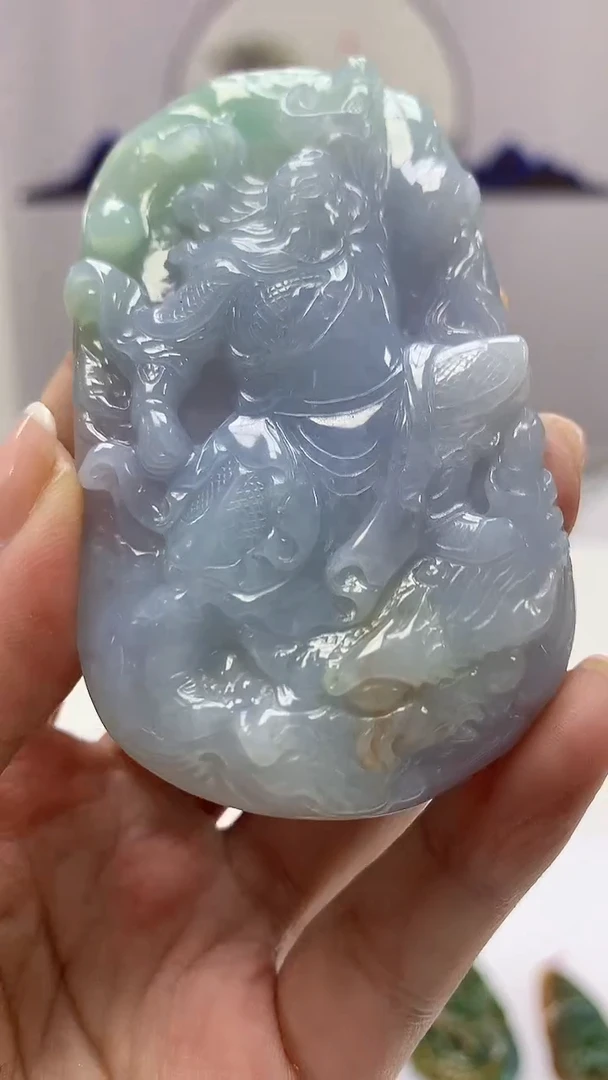 【闪购商品】定制翡翠未镶嵌4847ms-毛货关公93