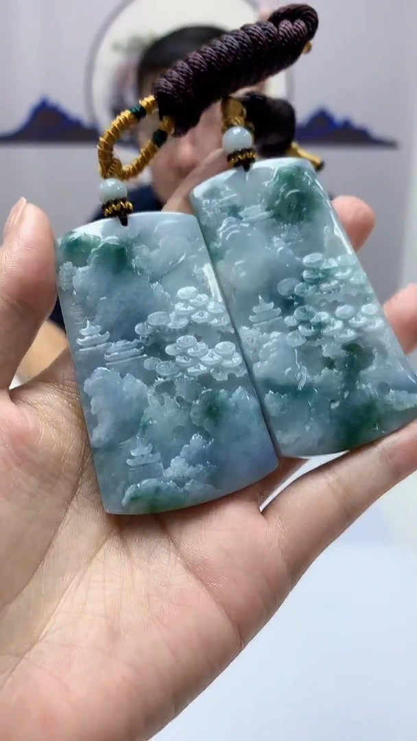 【闪购商品】定制翡翠未镶嵌4829ms-毛货141山水