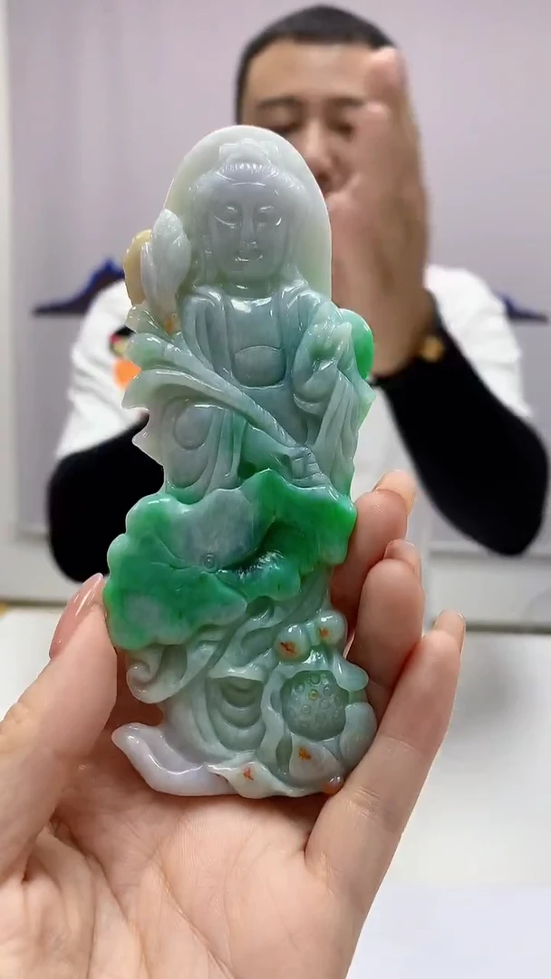【闪购商品】定制翡翠未镶嵌4898DD-毛货观音174