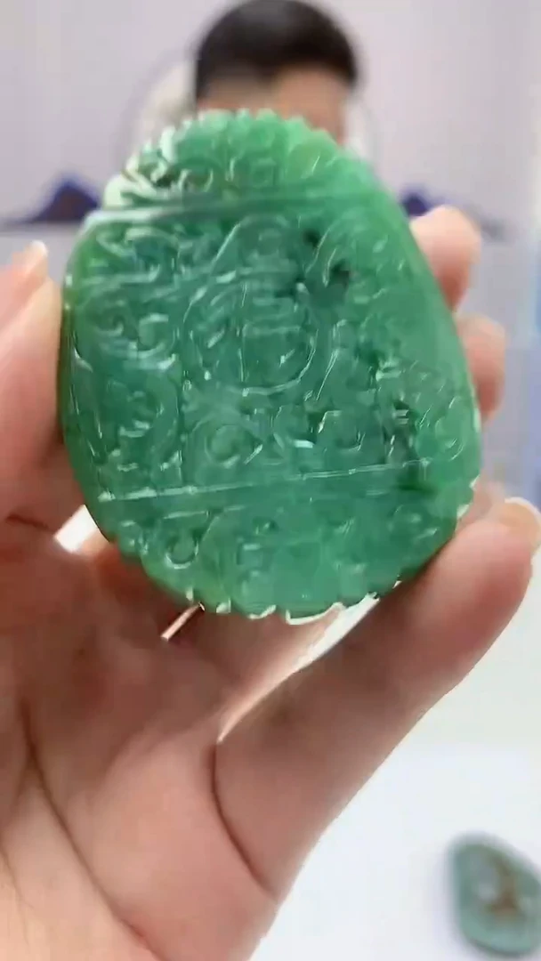 【闪购商品】定制翡翠未镶嵌4917ms-毛货206仿古牌