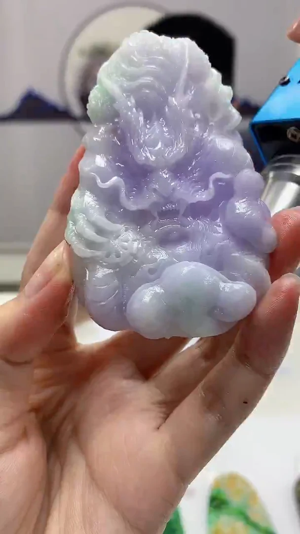 【闪购商品】定制翡翠未镶嵌5116zm-毛货龙牌152