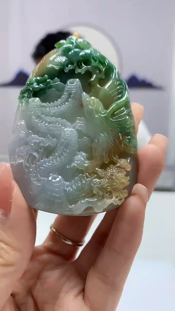 【闪购商品】定制翡翠未镶嵌5028DD-毛货吊坠368