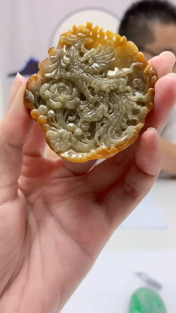 【闪购商品】定制翡翠未镶嵌5094zm-毛货挂件凤凰127