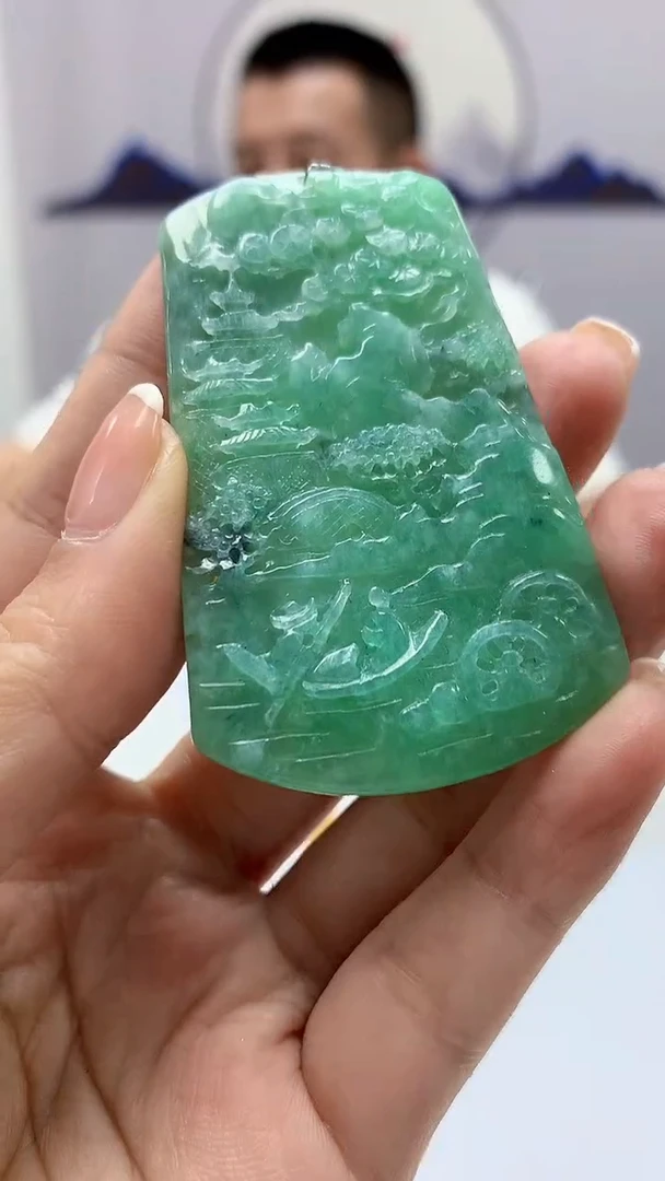 【闪购商品】定制翡翠未镶嵌5112ms-毛货171山水