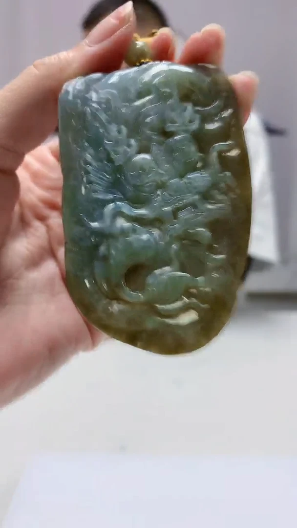 【闪购商品】定制翡翠未镶嵌4898zm-毛货挂件171
