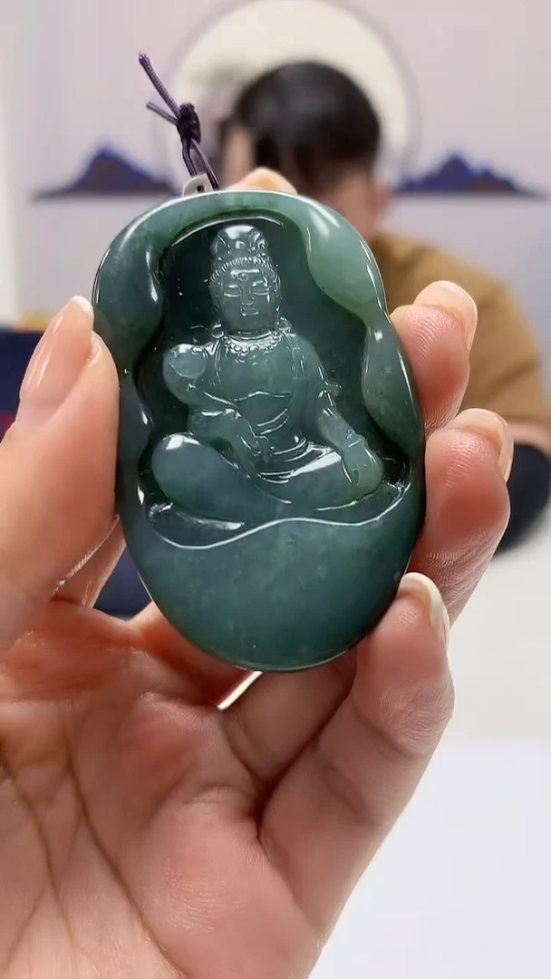 【闪购商品】定制翡翠未镶嵌5060ms-毛货125观音