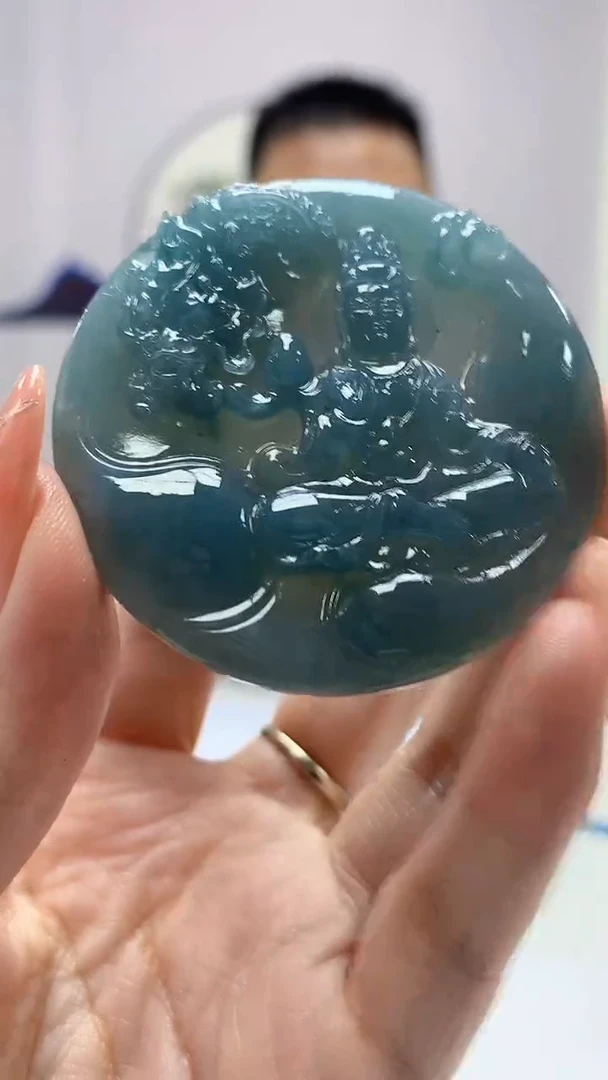 【闪购商品】定制翡翠未镶嵌5116DD-毛货吊坠57