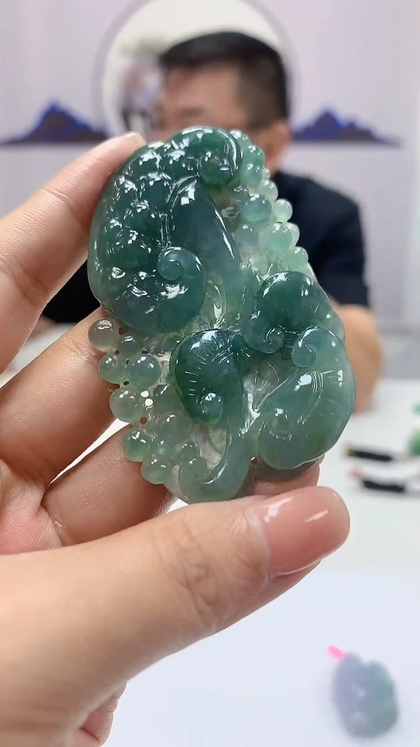 【闪购商品】定制翡翠未镶嵌4829ms-毛货138如意