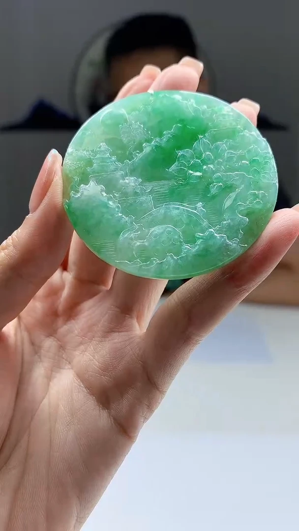 【闪购商品】定制翡翠未镶嵌毛货挂件107-5116zm