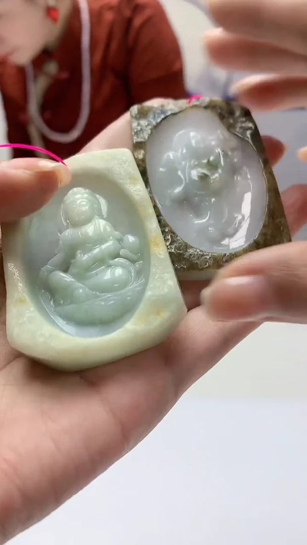 【闪购商品】定制翡翠未镶嵌4852ms-毛货挂件128