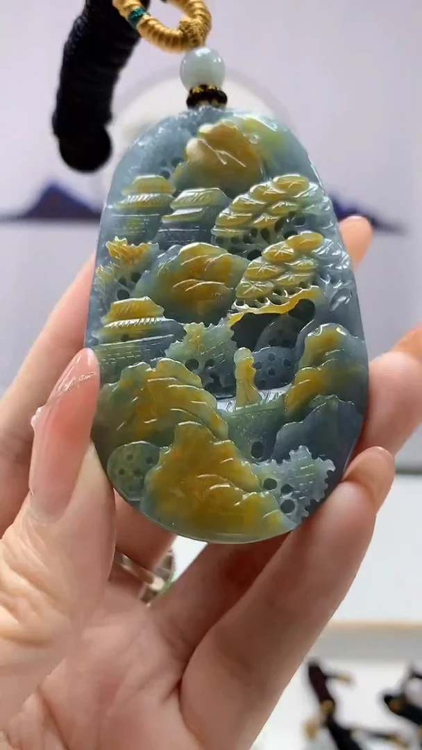 【闪购商品】定制翡翠未镶嵌4898DD-毛货吊坠127