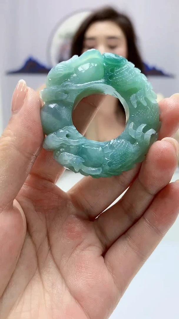 【闪购商品】定制翡翠未镶嵌4829ms-毛货277扳指