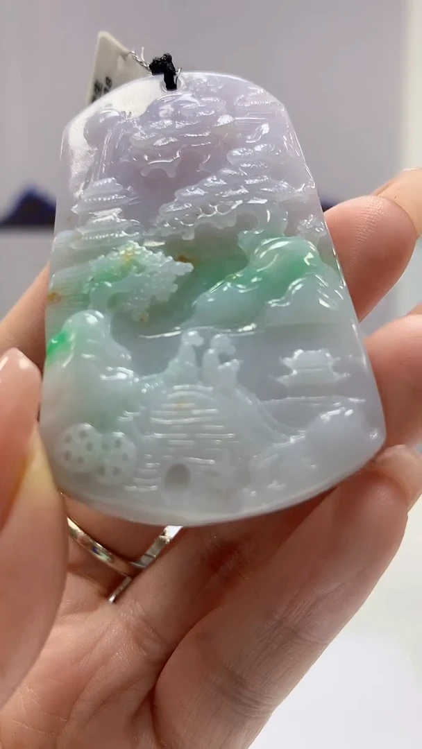 【闪购商品】定制翡翠未镶嵌0405DD-毛货山水78
