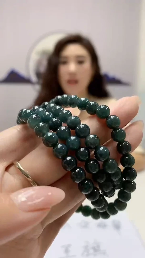【闪购商品】定制翡翠未镶嵌4829DD-毛货珠链66