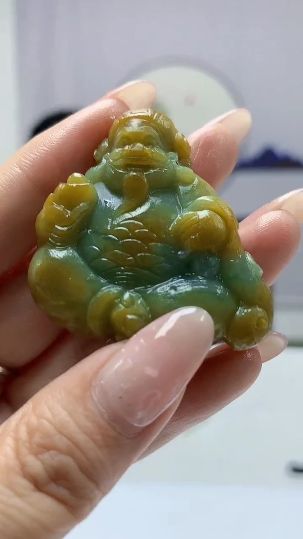 【闪购商品】定制翡翠未镶嵌5060DD-毛货吊坠34