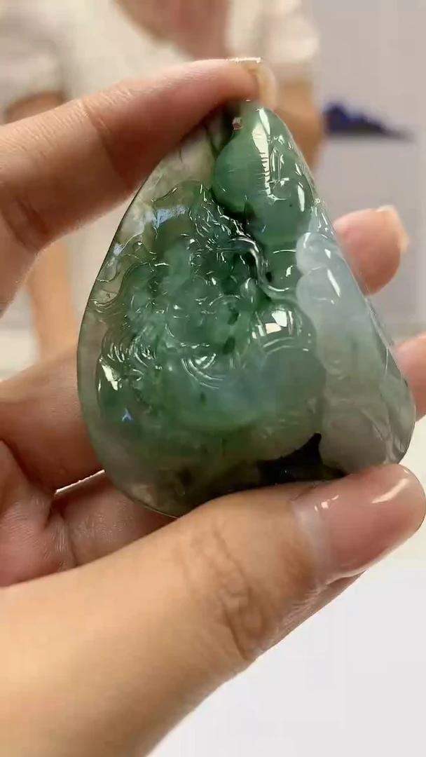 【闪购商品】定制翡翠未镶嵌4902ms-毛货269龙牌