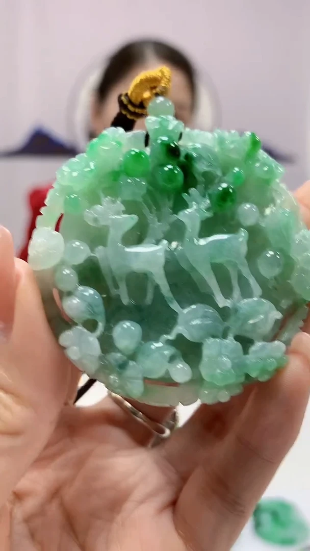 【闪购商品】定制翡翠未镶嵌4902DD-毛货鹿207