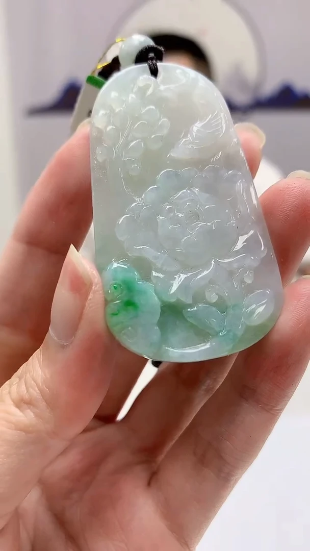 【闪购商品】定制翡翠未镶嵌5073zm-毛货挂件花牌79