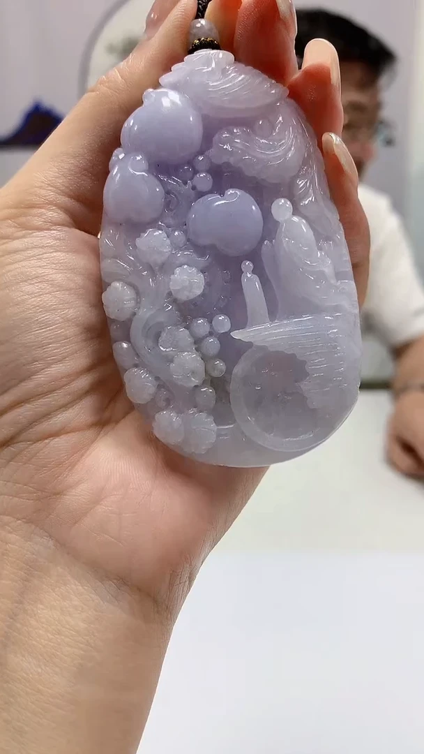 【闪购商品】定制翡翠未镶嵌毛货挂件悟道158-4829zm