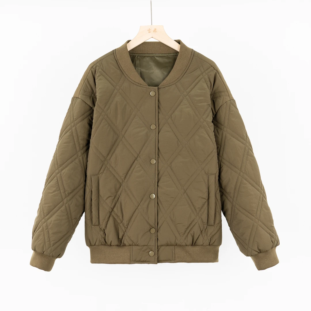 吉米原创-冬季百搭加厚棒球服棉衣外套355137衣长60胸围126