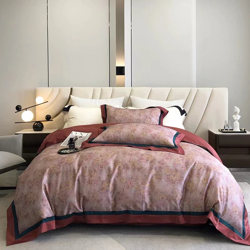 床上用品新款全棉100%长绒棉高端床品轻奢床上用品被套四件套家纺