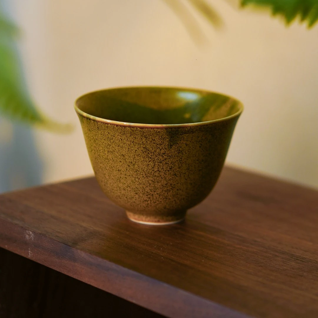 景德镇陶瓷 柴窑茶叶末杯子