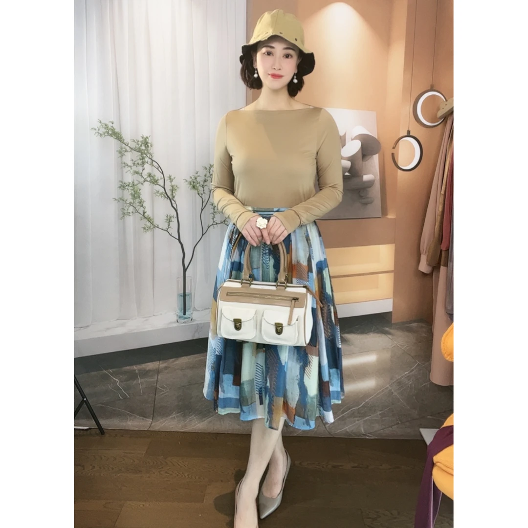 优雅一字领上衣23232