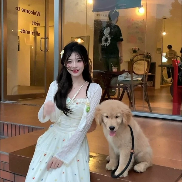 夏日来信温柔风长裙女夏季收腰显瘦小众设计感甜美初恋吊带连衣裙