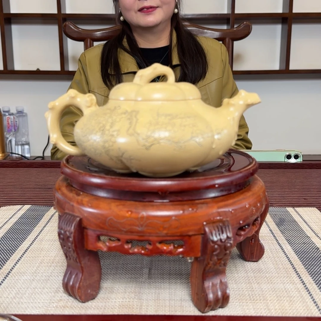 【闪购商品】紫砂茶壶500cc 本绿