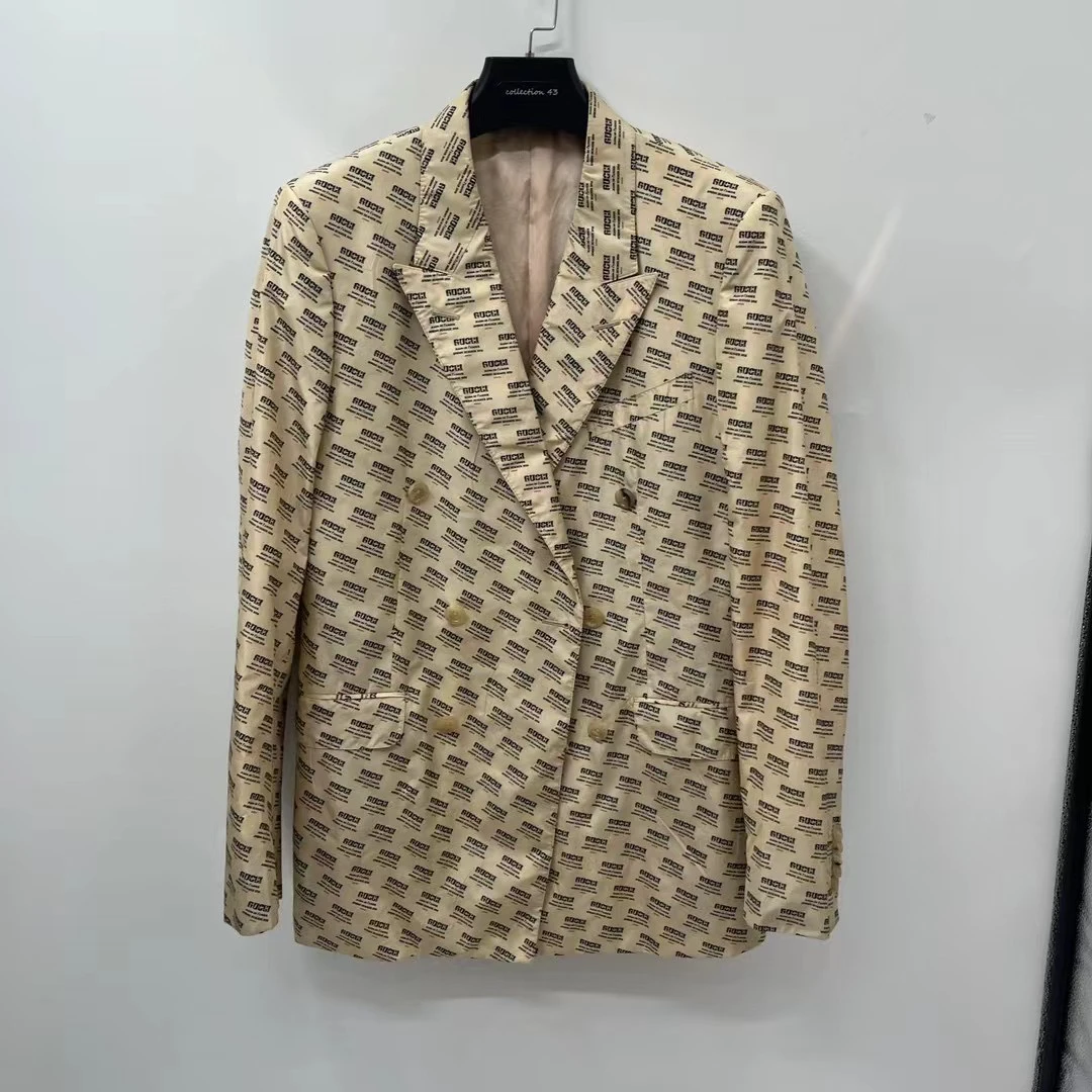 gucci 白色标识满logo西服 /48/99新