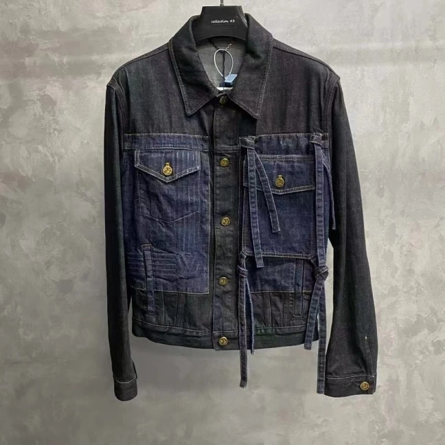 全新未使用 LouisVuitton/路易威登 蓝色蝴蝶结牛仔夹克/44/