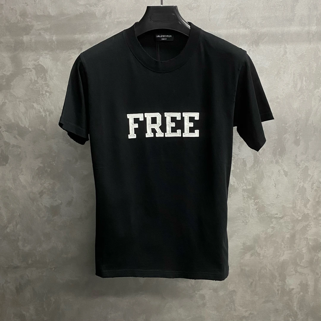 balenciaga 黑色刺绣图案logo短袖 S/未使用