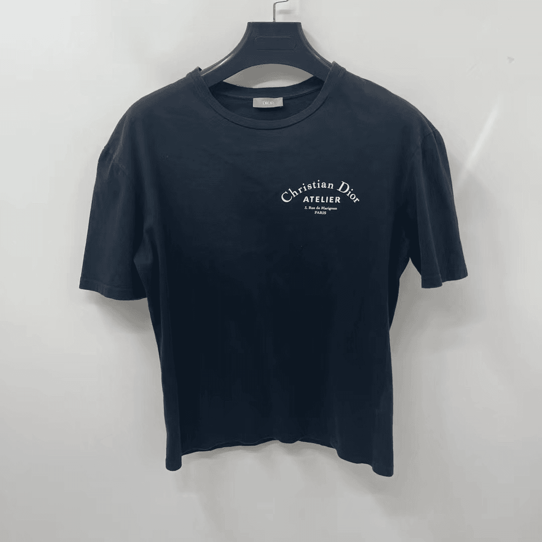 dior 黑色标语字母短袖 /Xxs/Xs/9新