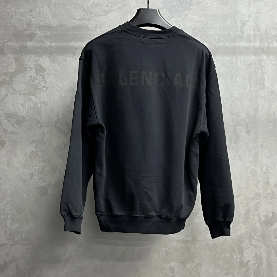 balenciaga 黑色背后印花图案logo卫衣 Xs/未使用